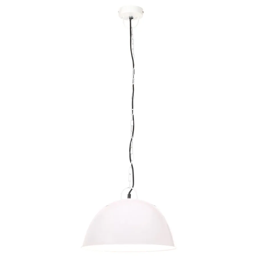 Lampe suspendue industrielle vintage 25 W Blanc Rond 41 cm E27 - 4