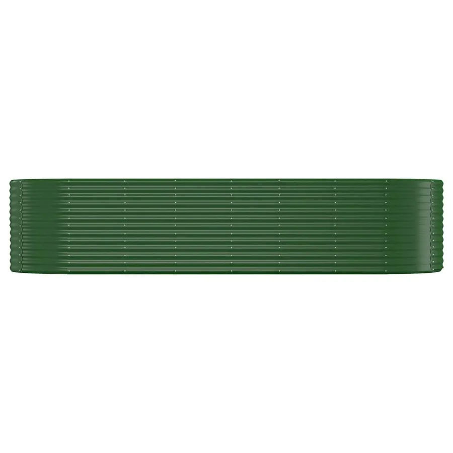 Lit surélevé de jardin Acier galvanisé 322x100x68cm Vert - 3