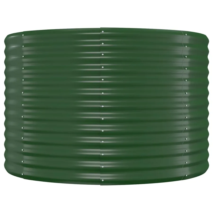 Lit surélevé de jardin Acier galvanisé 322x100x68cm Vert - 4