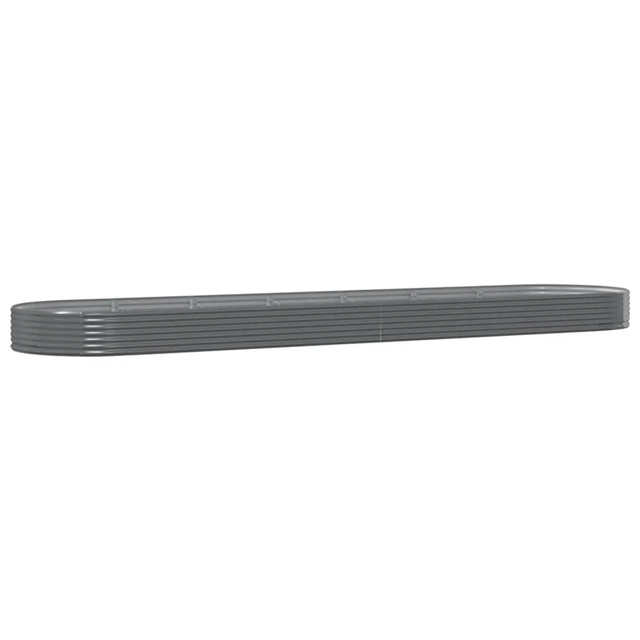 Lit surélevé de jardin Acier galvanisé 600x140x36cm gris - 2
