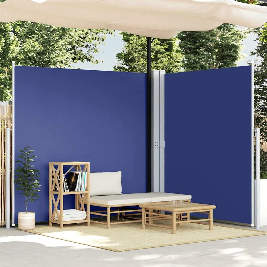 Auvent latéral rétractable Bleu 200x600 cm