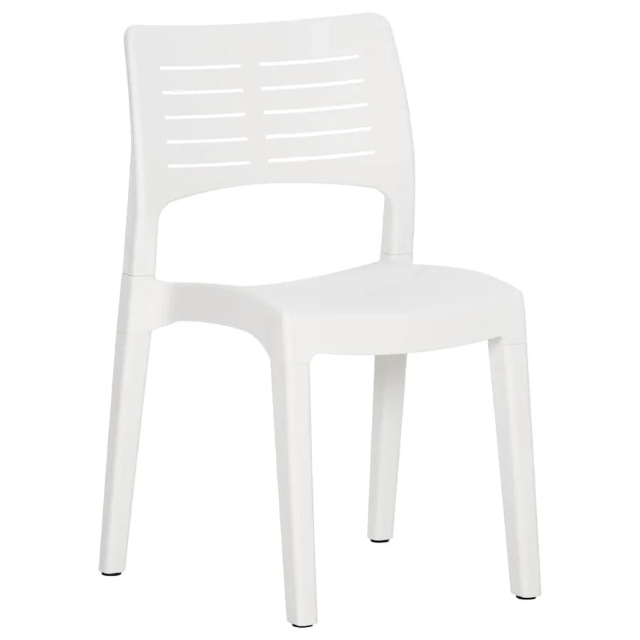 Chaises de jardin lot de 2 Blanc Polypropylène - 3