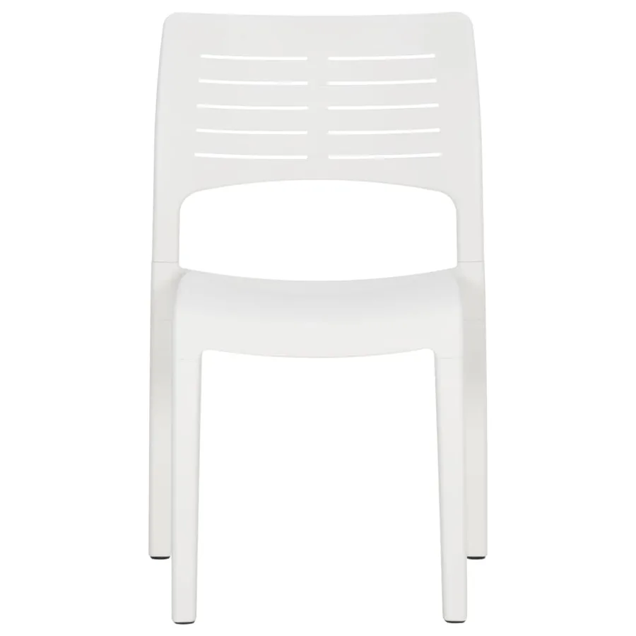 Chaises de jardin lot de 2 Blanc Polypropylène - 4