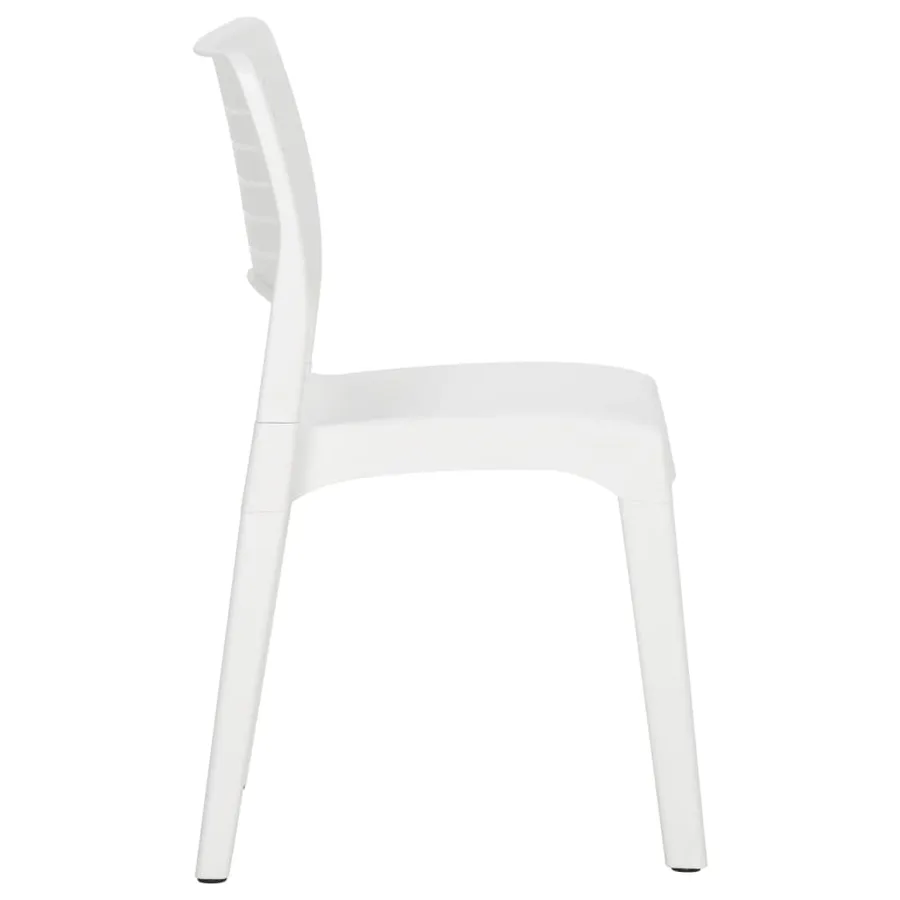Chaises de jardin lot de 2 Blanc Polypropylène - 5