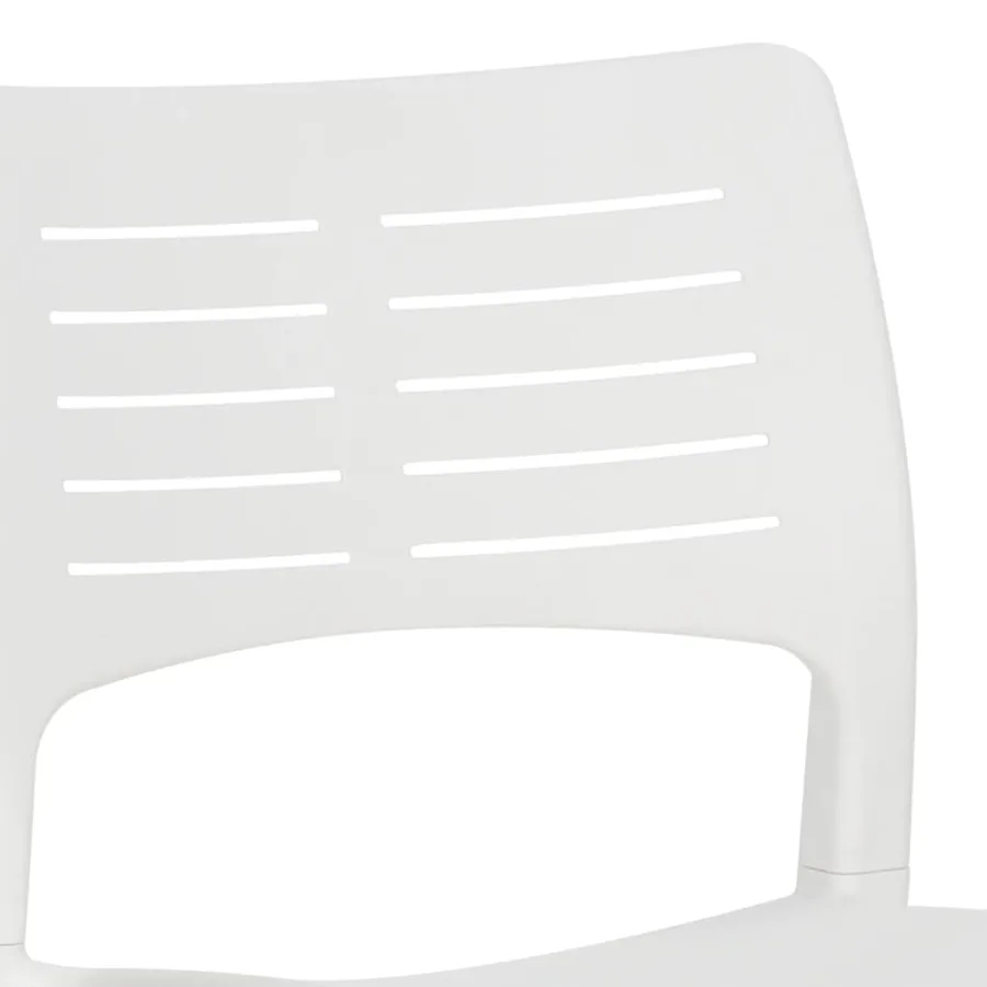 Chaises de jardin lot de 2 Blanc Polypropylène - 8