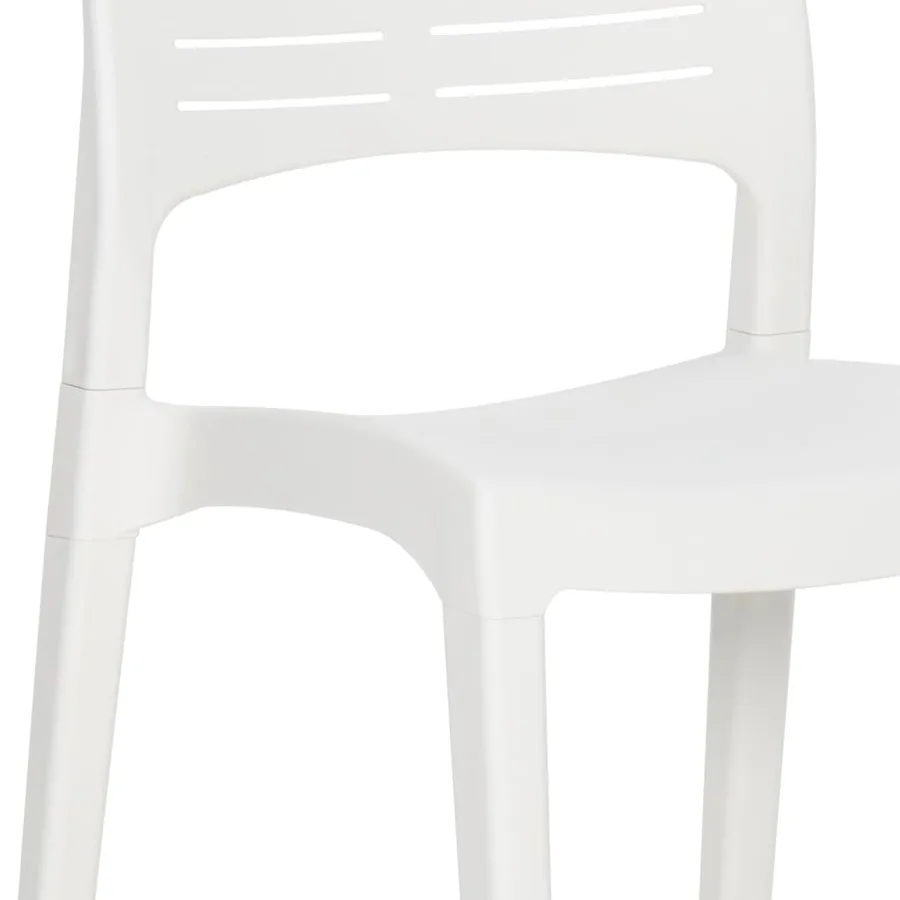 Chaises de jardin lot de 2 Blanc Polypropylène - 9