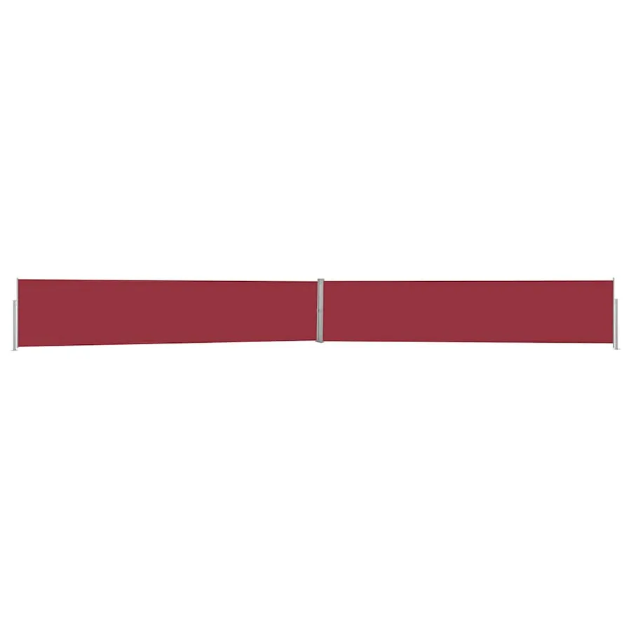 Auvent latéral rétractable de patio 140x1200 cm Rouge - 2