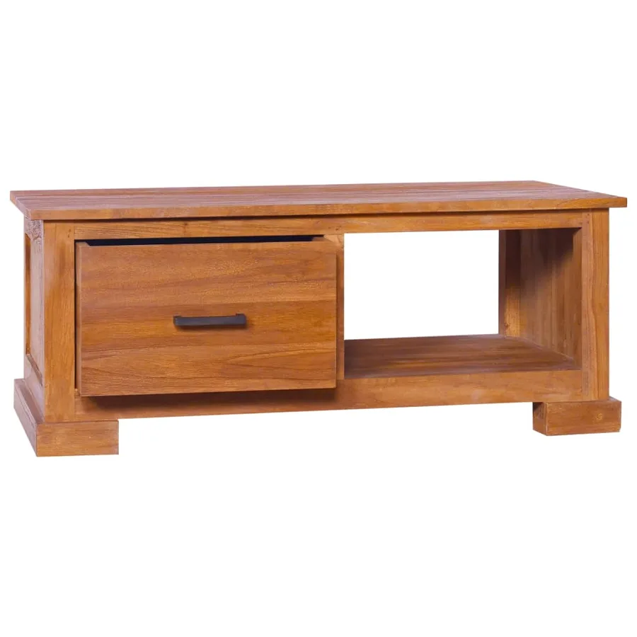 Meuble TV 90x50x37 cm Bois de teck massif - 2