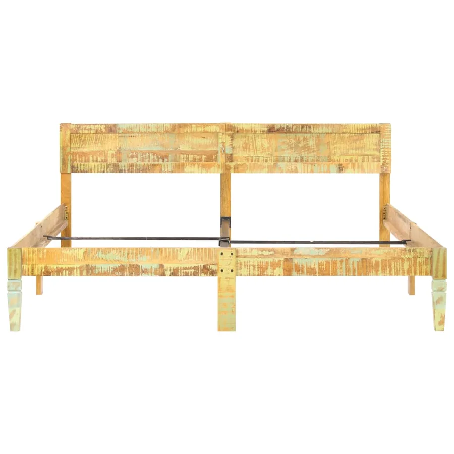 Cadre de lit sans matelas Bois de récupération massif 180x200cm - 3