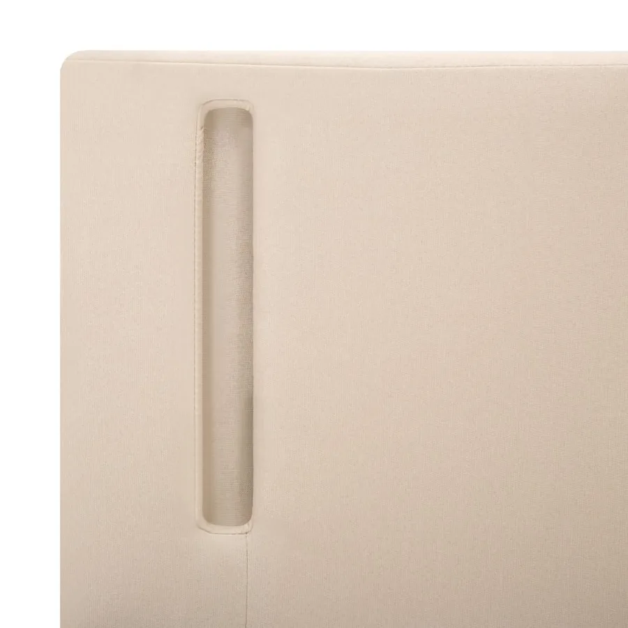 Cadre de lit avec LED Crème et gris foncé Tissu 100 x 200 cm - 7