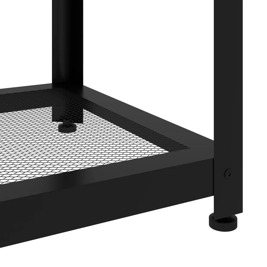 Table basse Gris et noir 90x45x45 cm MDF et fer - 6