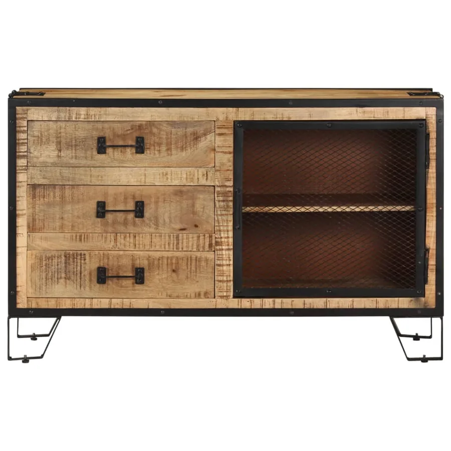 Buffet 100x31x60 cm Bois de manguier massif brut - 2