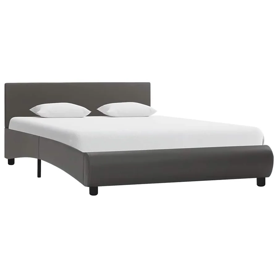 Cadre de lit avec LED Gris Similicuir 120 x 200 cm - 2