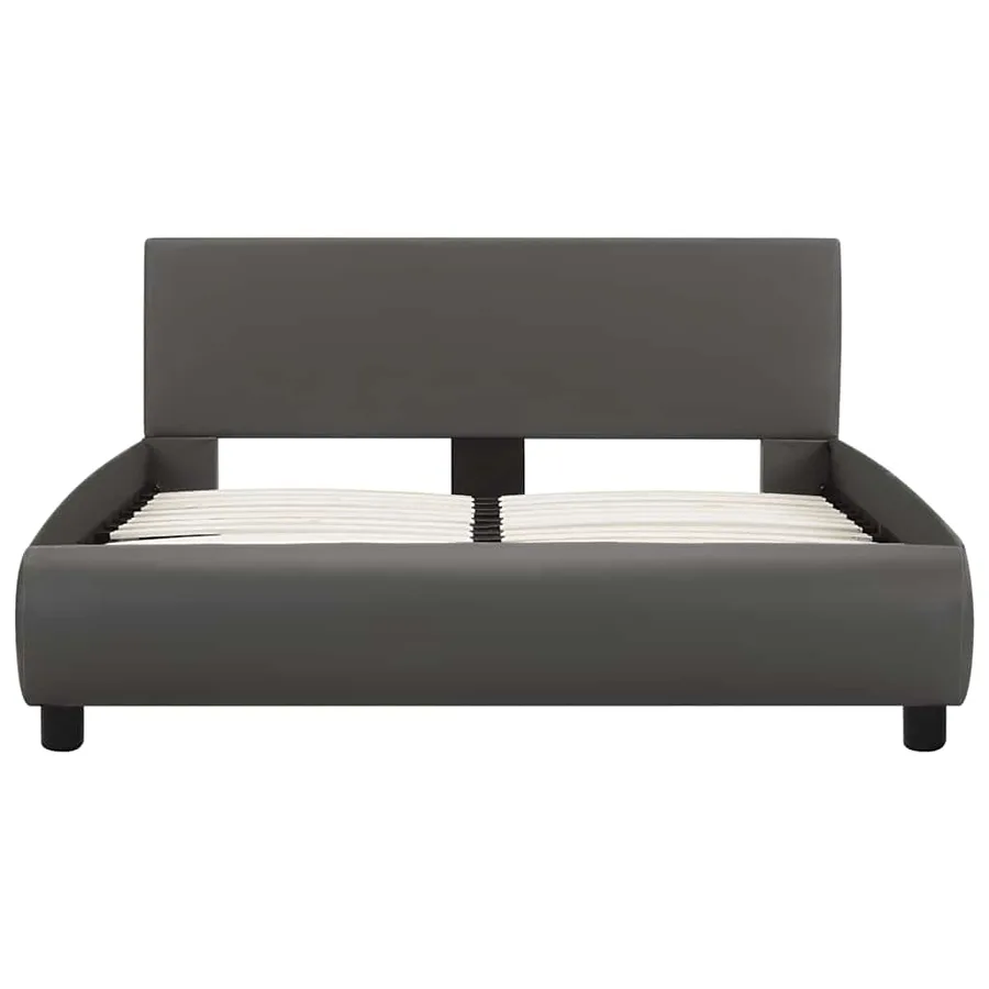 Cadre de lit avec LED Gris Similicuir 120 x 200 cm - 4