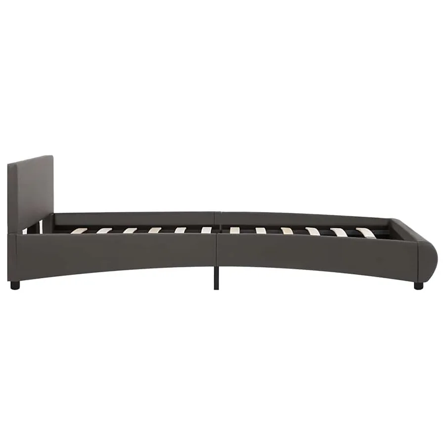 Cadre de lit avec LED Gris Similicuir 120 x 200 cm - 5