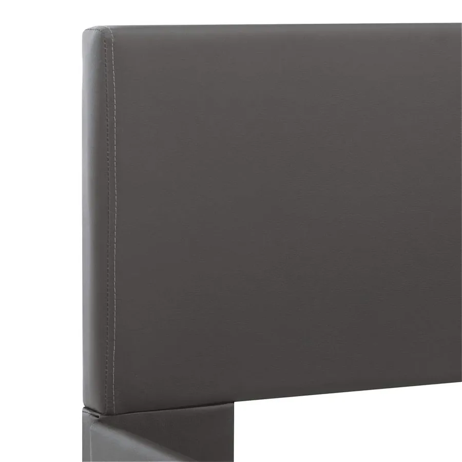 Cadre de lit avec LED Gris Similicuir 120 x 200 cm - 6