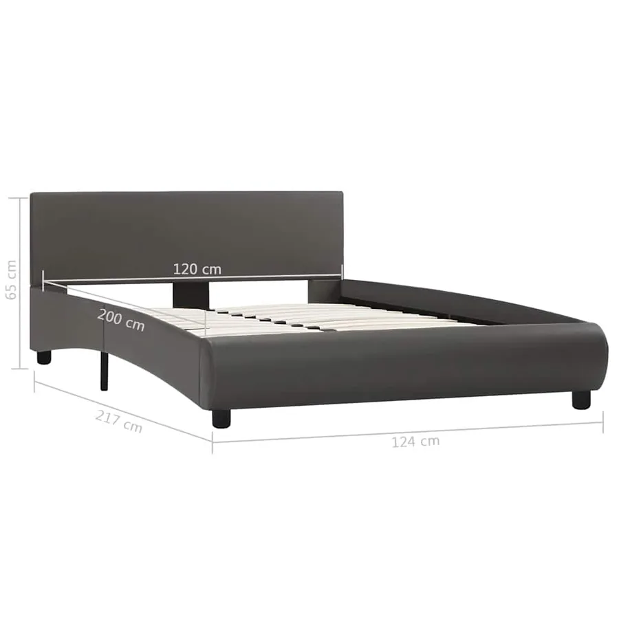 Cadre de lit avec LED Gris Similicuir 120 x 200 cm - 9