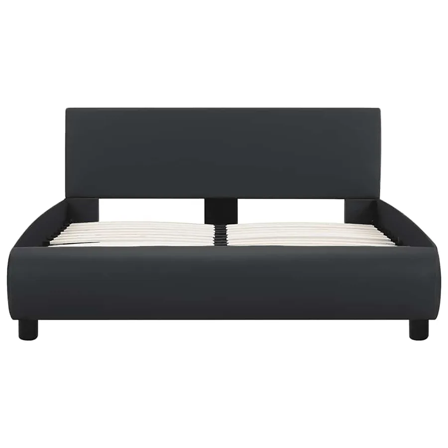 Cadre de lit avec LED sans matelas noir 120x200 cm - 4