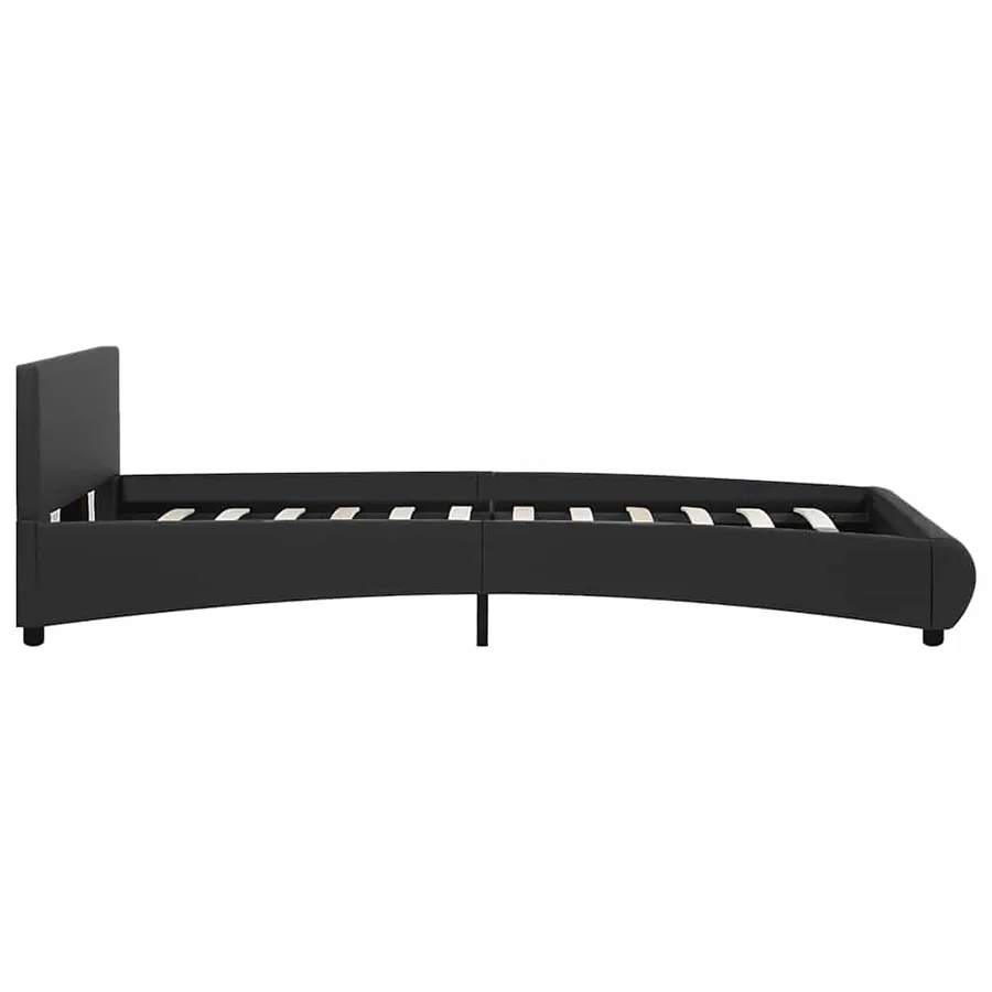 Cadre de lit avec LED sans matelas noir 120x200 cm - 5