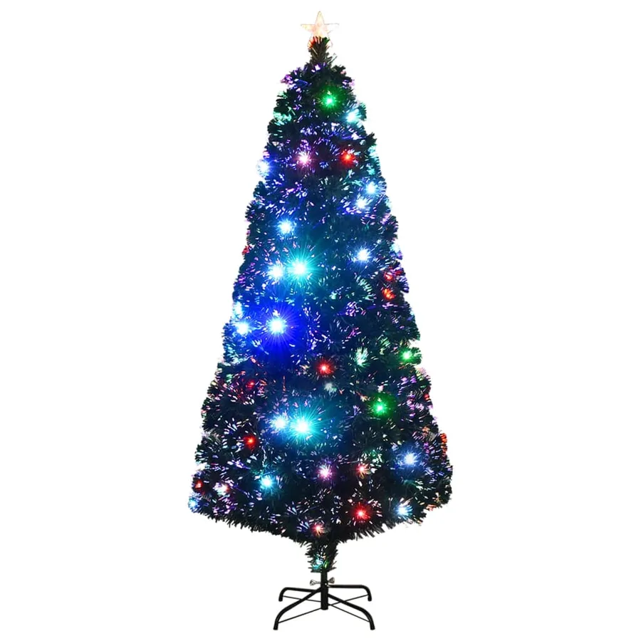Arbre de Noël pré-éclairé avec support et LED 180 cm fibre optique - 2