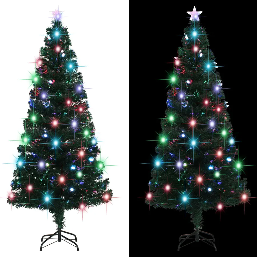 Arbre de Noël pré-éclairé avec support et LED 180 cm fibre optique - 4