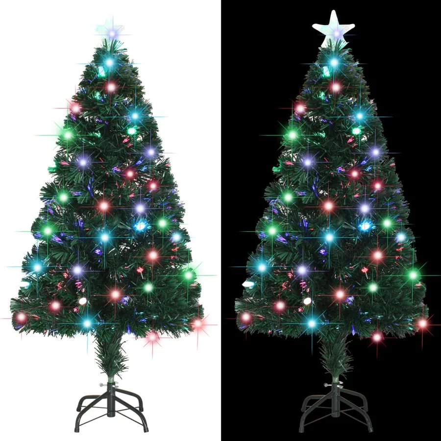 Arbre de Noël pré-éclairé avec support et LED 120 cm fibre optique - 4