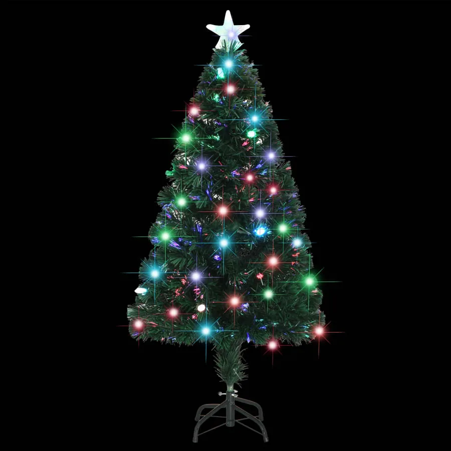 Arbre de Noël pré-éclairé avec support et LED 120 cm fibre optique - 5