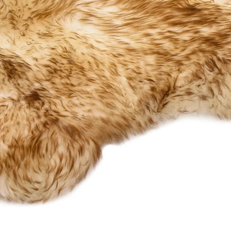 Tapis en peau de mouton 60 x 90 cm Mélange de marron - 2