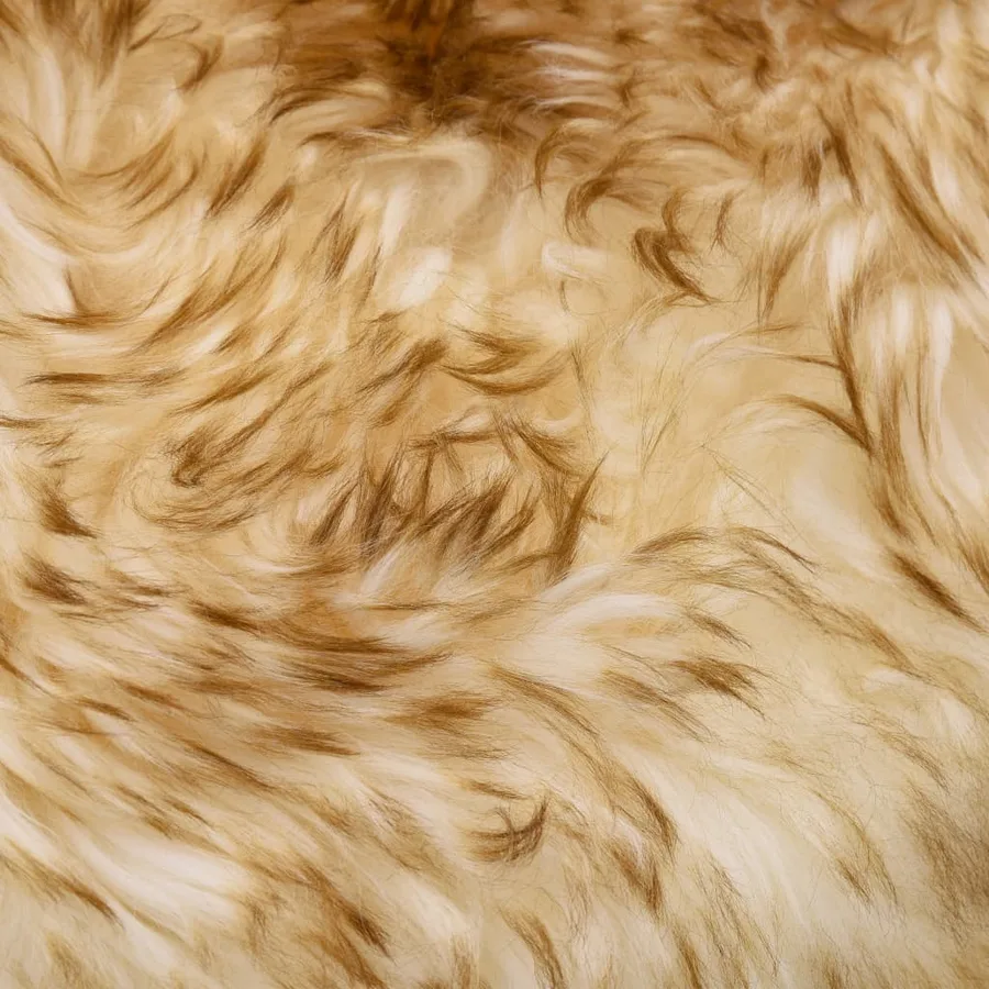Tapis en peau de mouton 60 x 90 cm Mélange de marron - 4