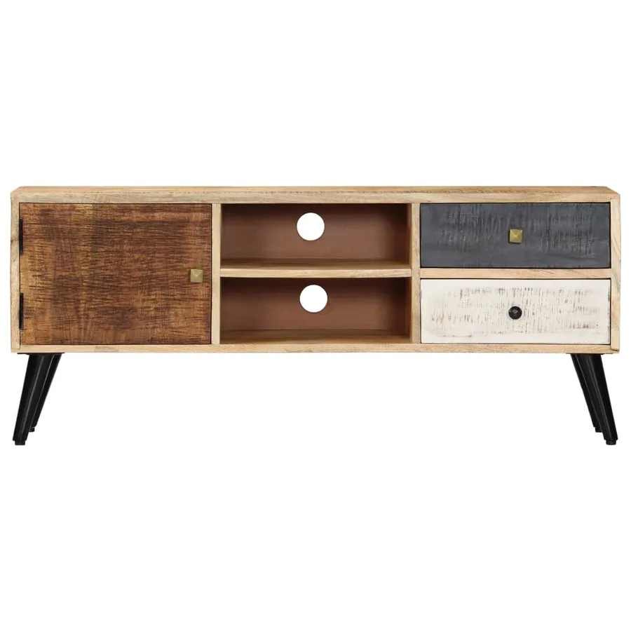 Meuble TV 115x30x47 cm Bois massif de manguier - 2