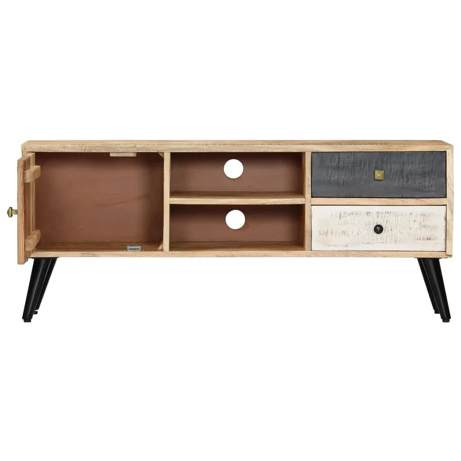 Meuble TV 115x30x47 cm Bois massif de manguier - 3
