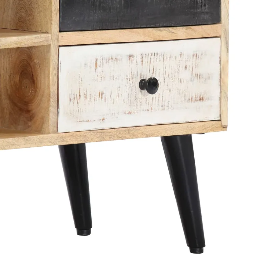 Meuble TV 115x30x47 cm Bois massif de manguier - 7
