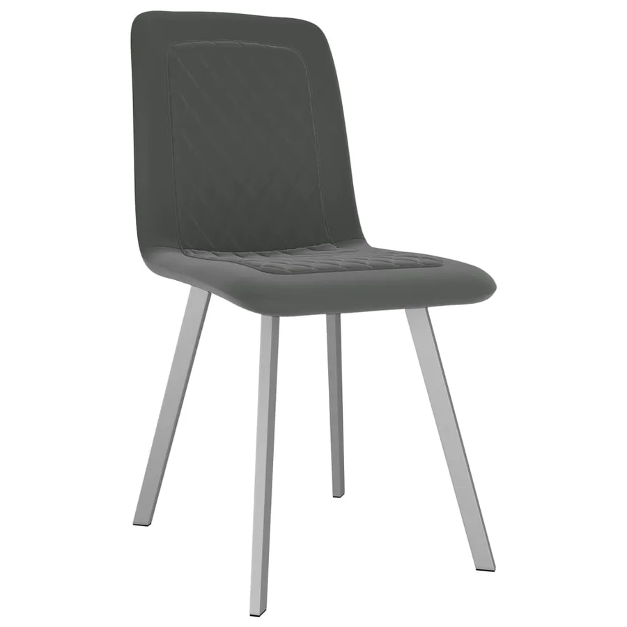 Chaises à manger lot de 2 gris velours - 2