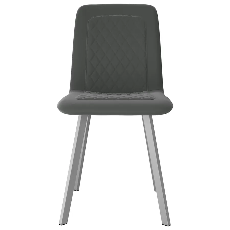 Chaises à manger lot de 2 gris velours - 3
