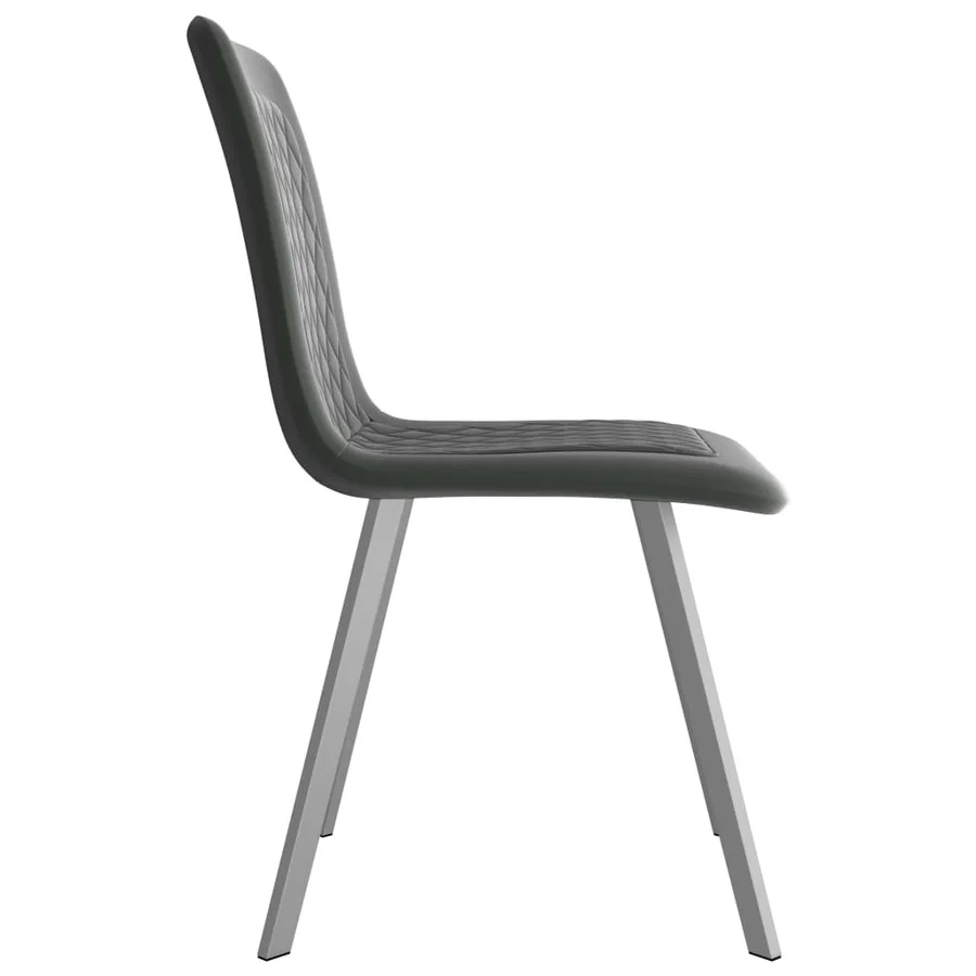 Chaises à manger lot de 2 gris velours - 4