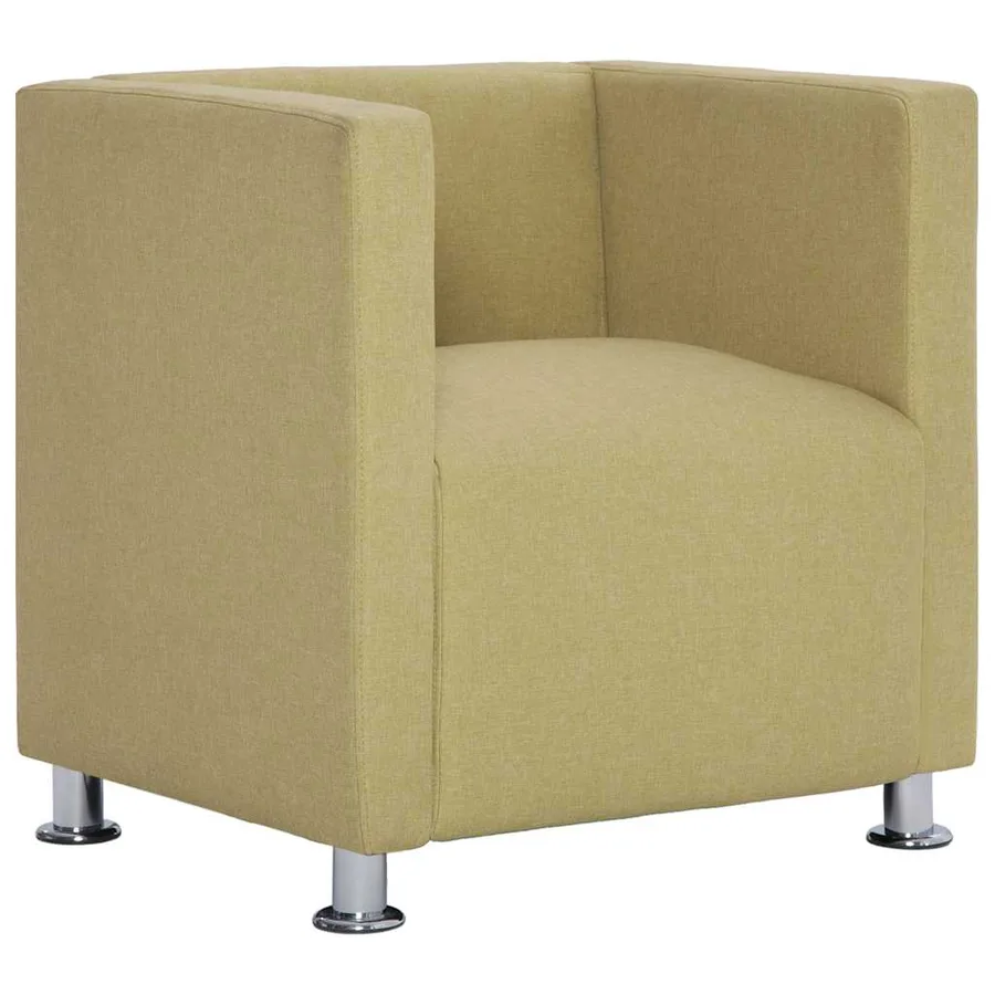 Fauteuil cube Vert Tissu - 2