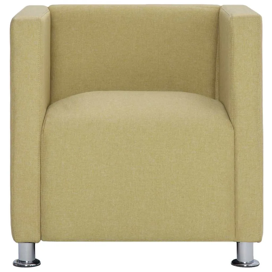 Fauteuil cube Vert Tissu - 3