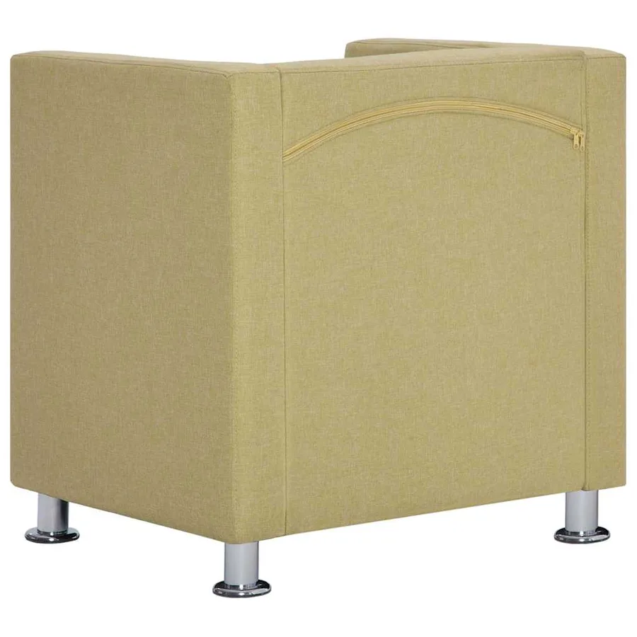 Fauteuil cube Vert Tissu - 5
