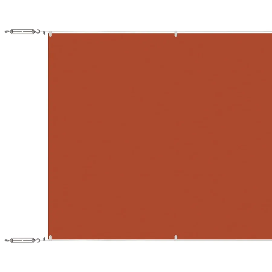 Auvent vertical Terre cuite 140x800 cm Tissu oxford - 2