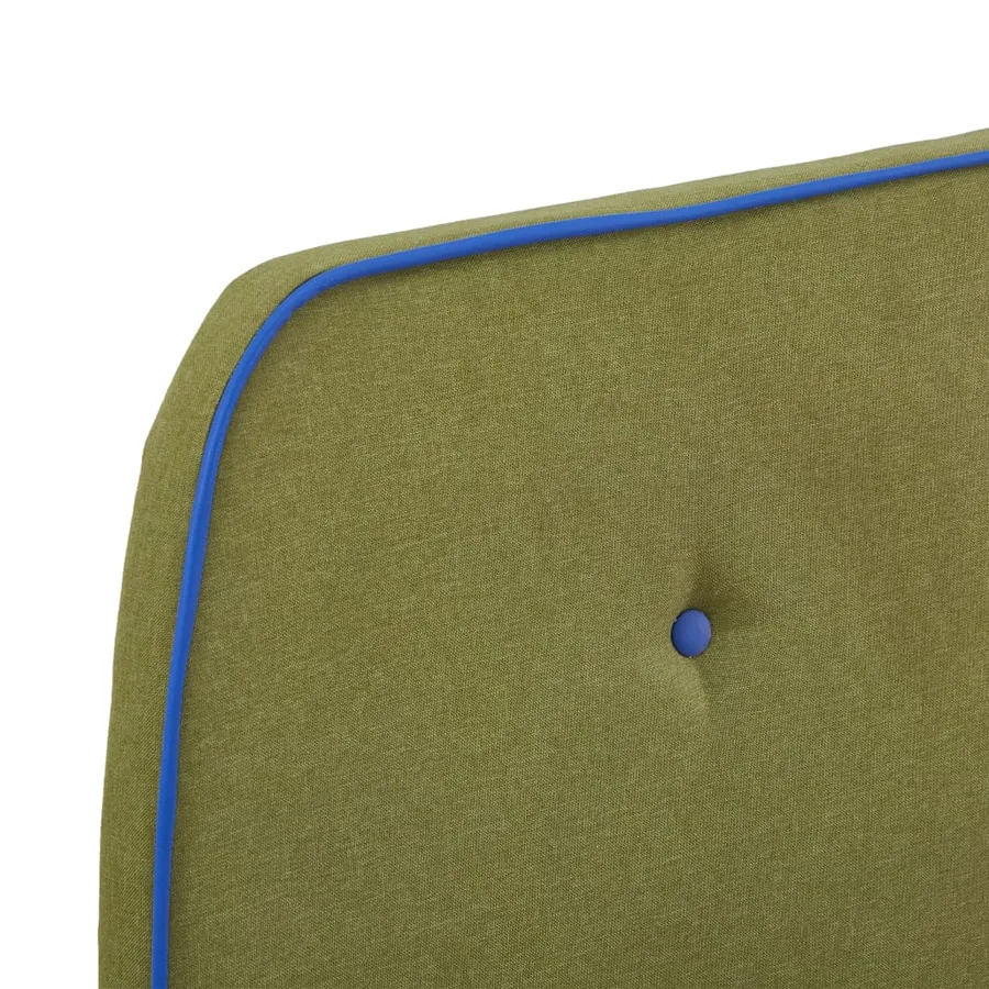 Cadre de lit sans matelas vert tissu 90x200 cm - 5