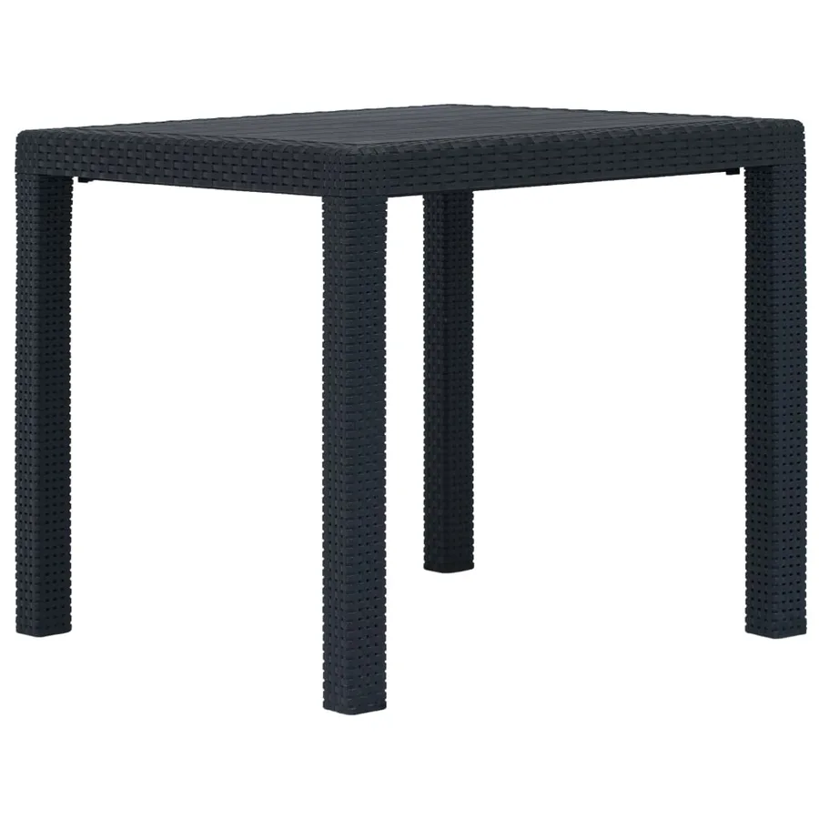 Ensemble à manger d'extérieur 5 pcs Plastique Aspect de rotin - 7