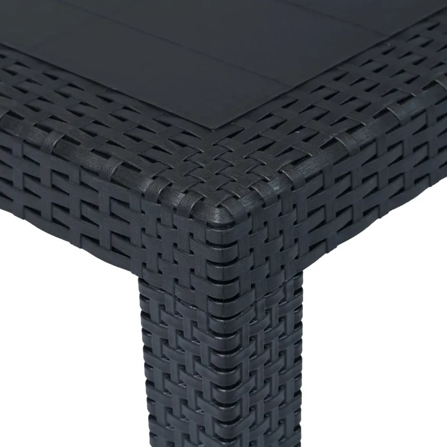 Ensemble à manger d'extérieur 5 pcs Plastique Aspect de rotin - 9