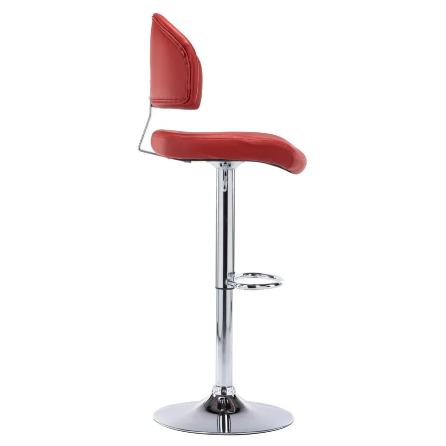 Tabouret de bar Rouge bordeaux Similicuir - 3