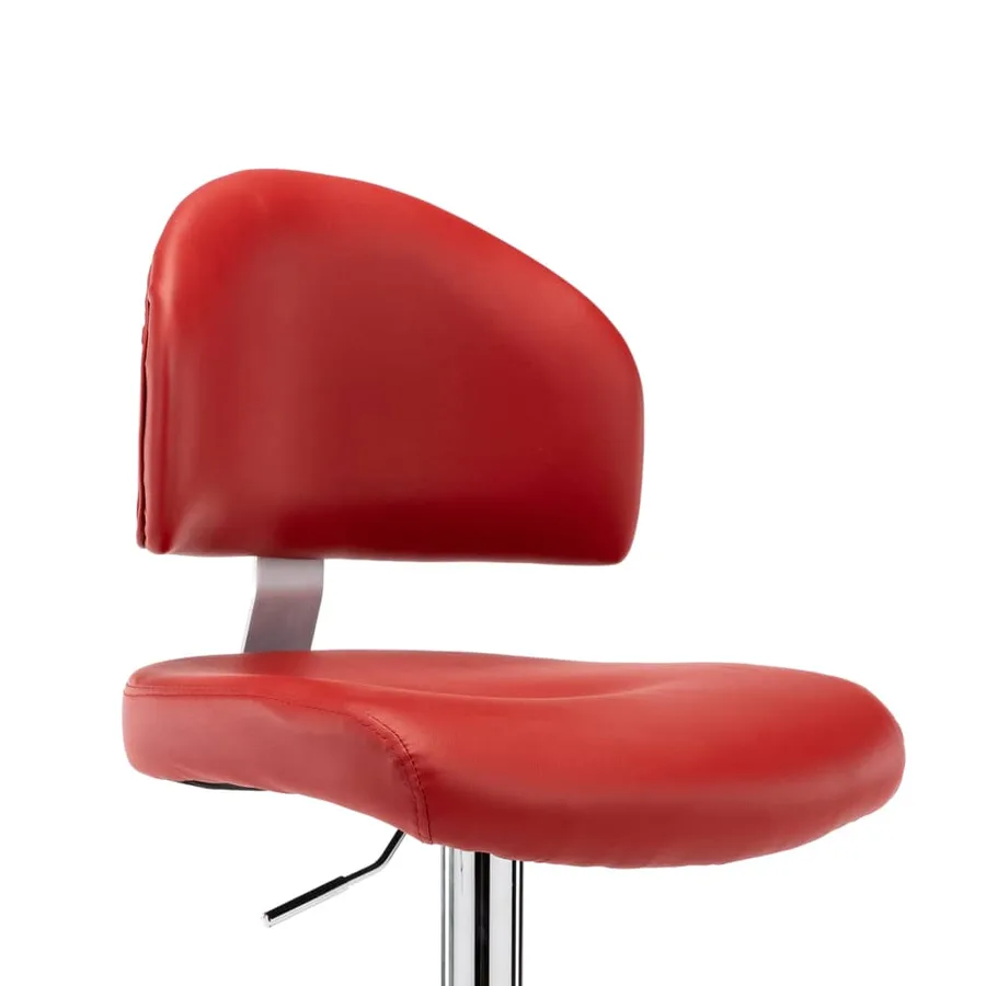 Tabouret de bar Rouge bordeaux Similicuir - 4
