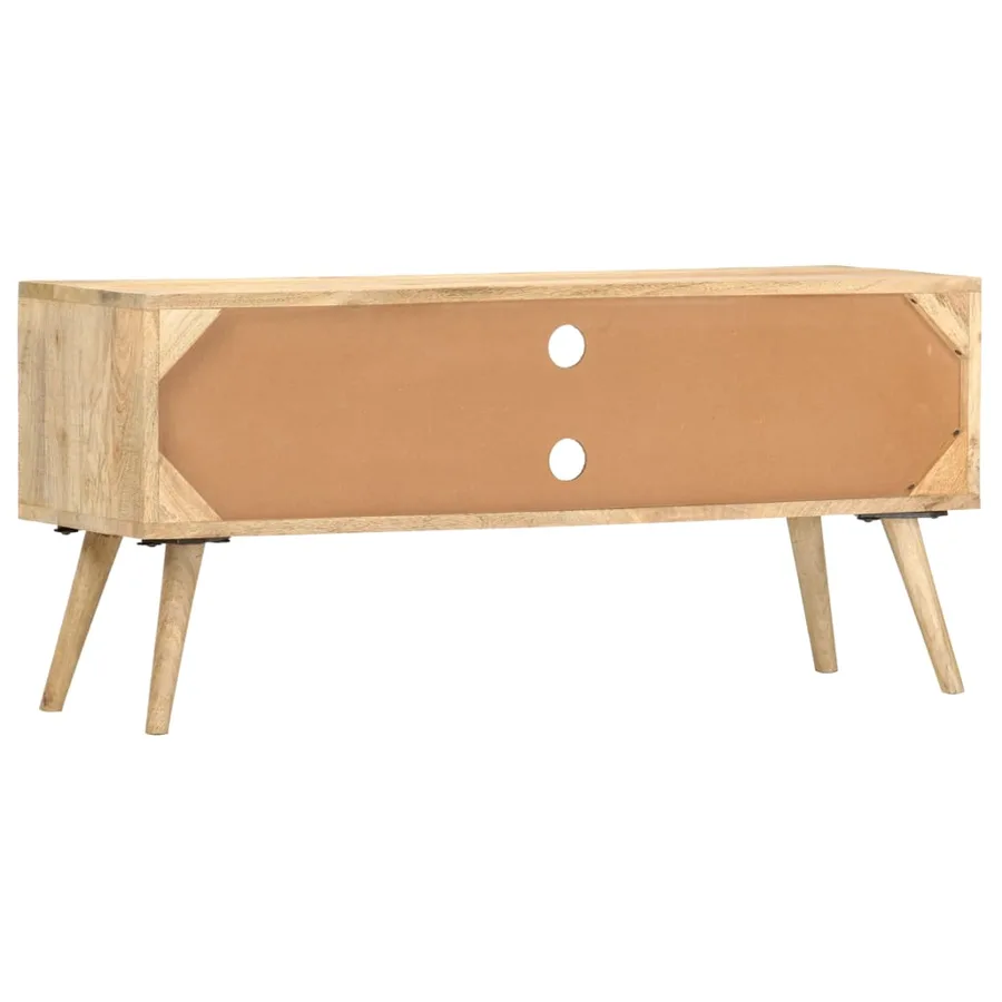Meuble TV 100x30x45 cm bois massif de manguier - 5