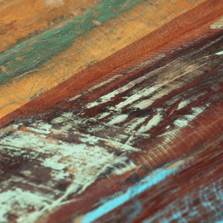 Table basse 120x50x30 cm Bois de récupération solide et acier - 5