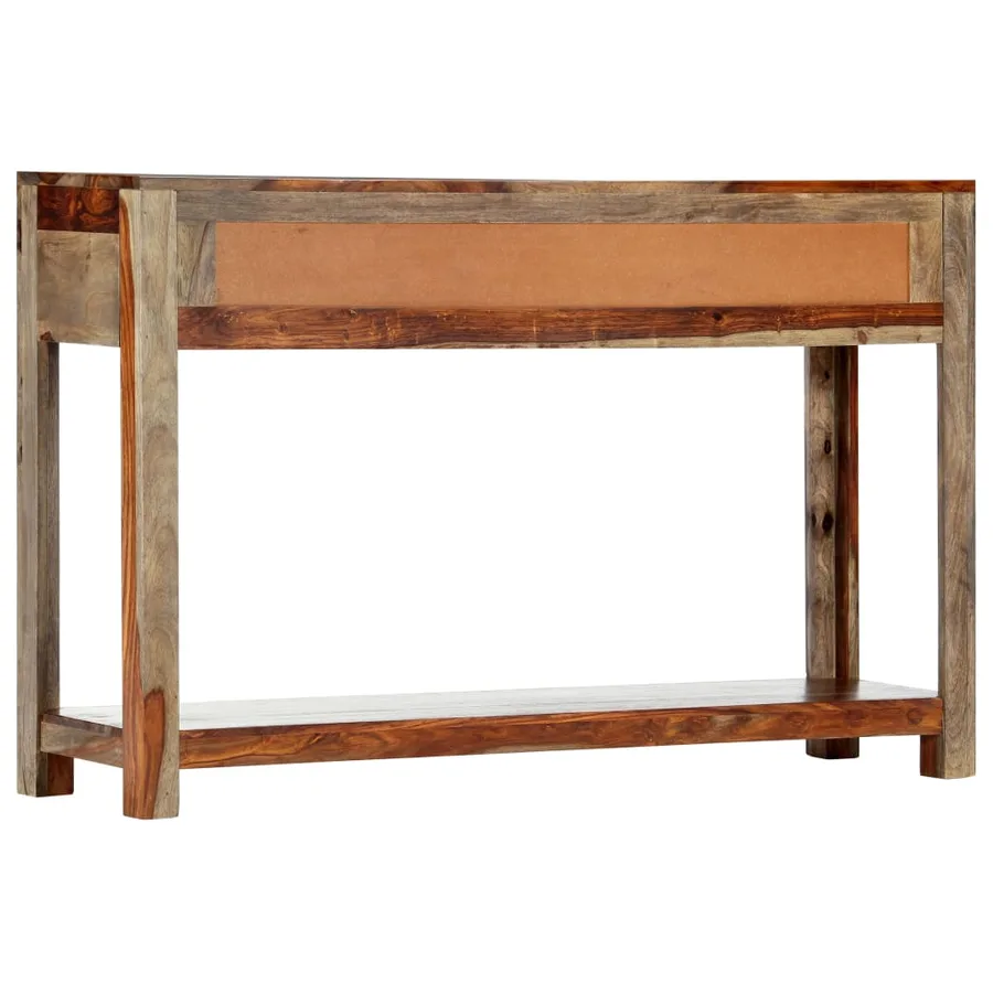 Table console avec 3 tiroirs 120x30x75 cm Bois massif - 4