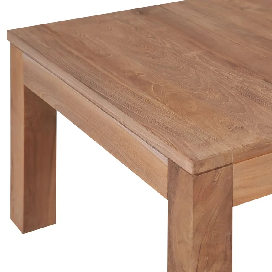 Table basse Bois de teck et finition naturelle 60x60x40 cm - 4