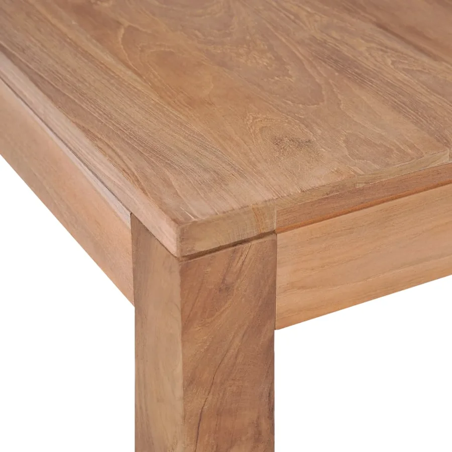 Table basse Bois de teck et finition naturelle 60x60x40 cm - 5