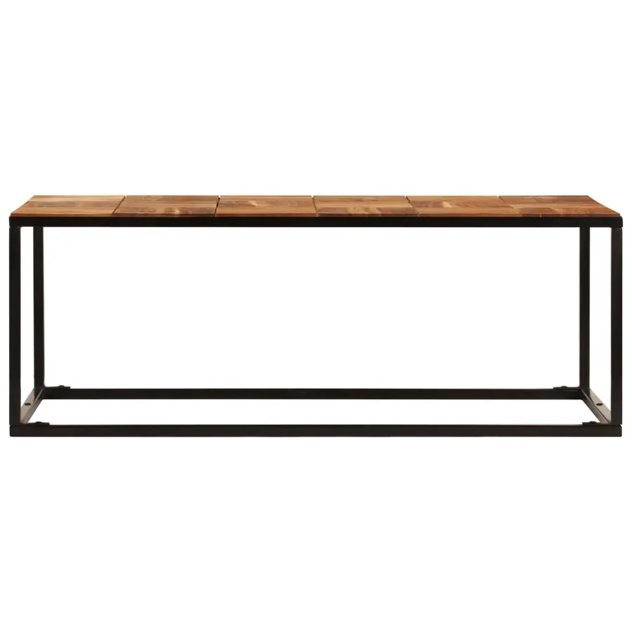 Table basse 110x60x40 cm Bois d'acacia solide et acier - 3